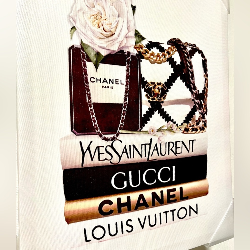 Chanel Black and Gold Fashion Wall Art